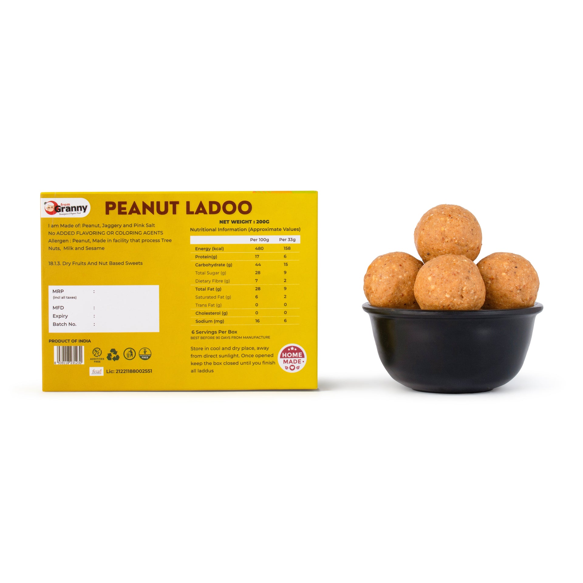 Peanut Ladoo with Jaggery - 200g