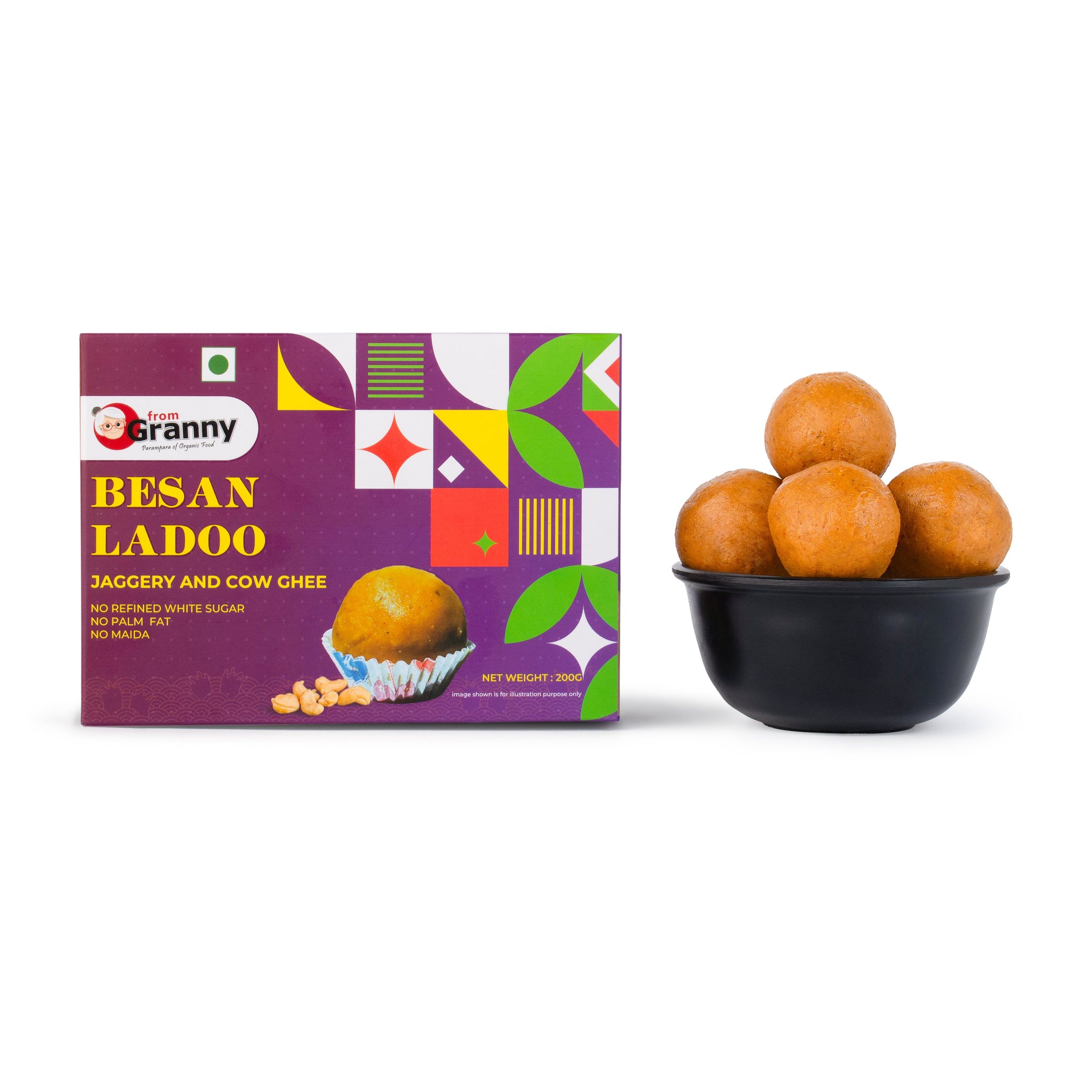 Healthy Besan Ladoo with Jaggery - 200g