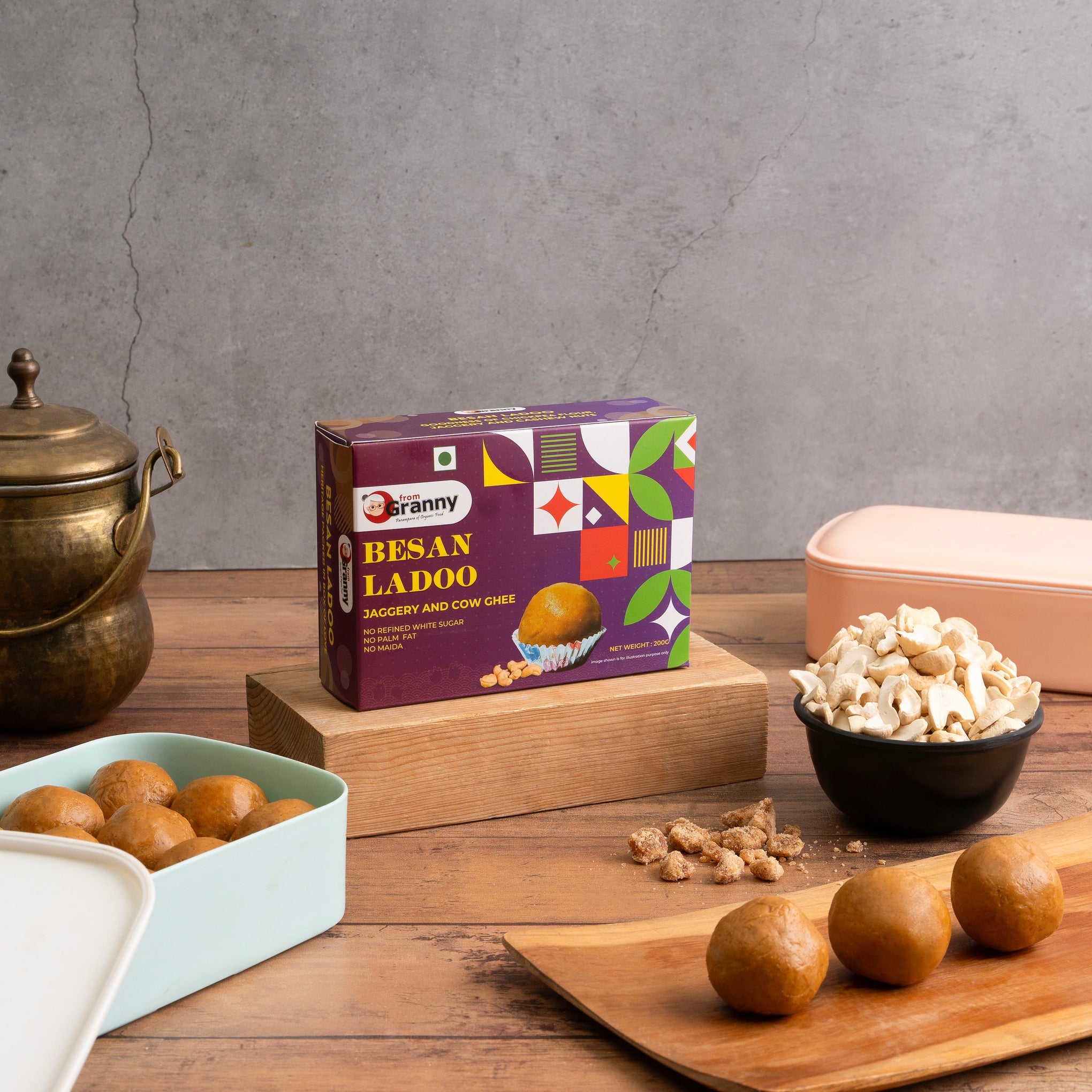 Healthy Besan Ladoo with Jaggery - 200g