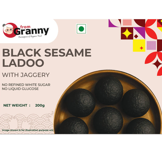 Black Sesame Laddu Jaggery Soft | Kale Til Ke Ladoo | Traditional Til Gud | Iron & Calcium Rich | Black Til Laddu Jaggery | 200g