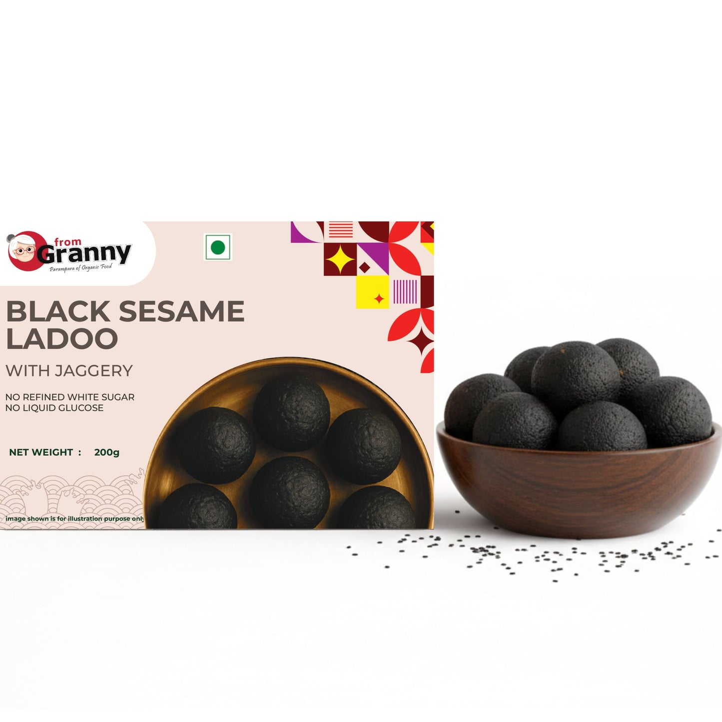 Black Sesame Laddu Jaggery Soft | Kale Til Ke Ladoo | Traditional Til Gud | Iron & Calcium Rich | Black Til Laddu Jaggery | 200g