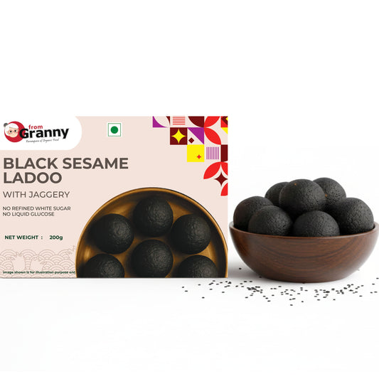 Black Sesame Laddu Jaggery Soft | Kale Til Ke Ladoo | Traditional Til Gud | Iron & Calcium Rich | Black Til Laddu Jaggery | 200g