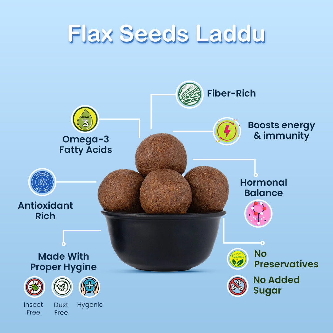 Flax Seeds Laddu Online - Alsi Gud Ke Laddu