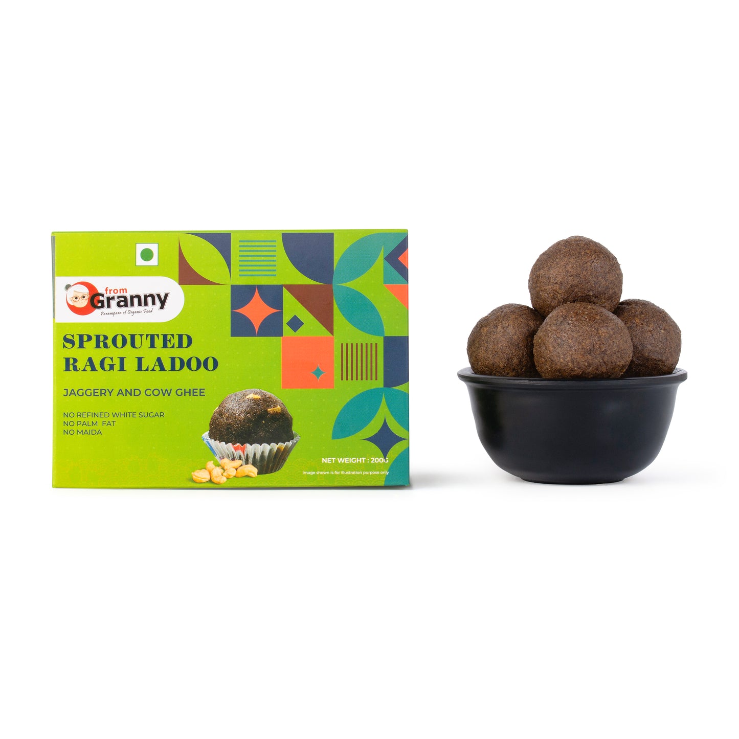 Sprouted Ragi Ladoo | Finger Millet | Jaggery Cow Ghee | From Granny