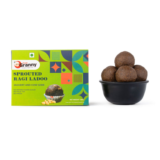 Sprouted Ragi Ladoo | Finger Millet | Jaggery Cow Ghee | From Granny